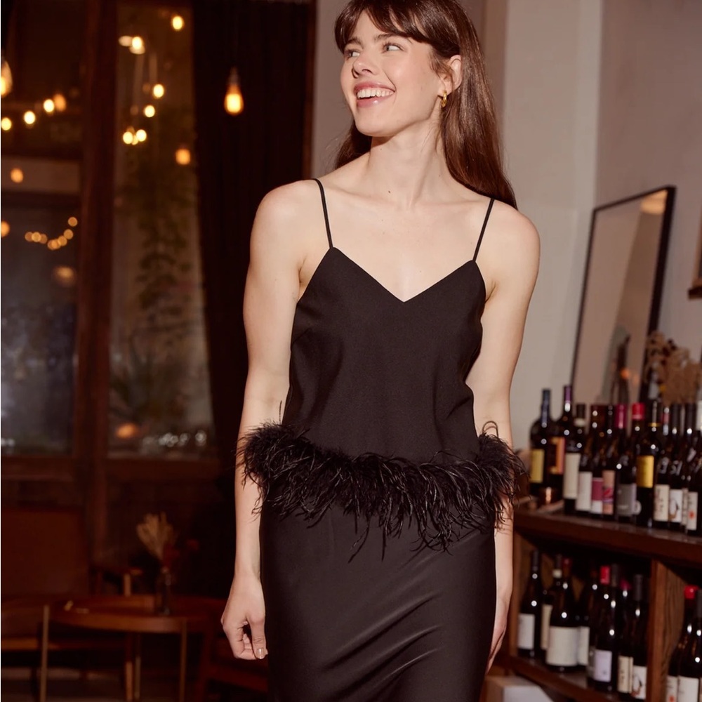 Lucy Paris Cyra Feather Tank NWT